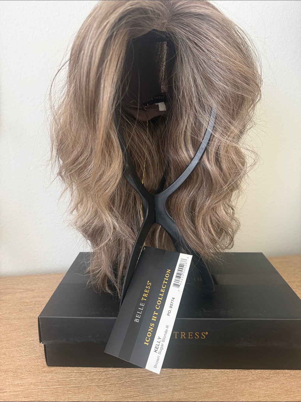 Kelly Mid-Length Wavy Wig in Brown Sugar Blonde-R